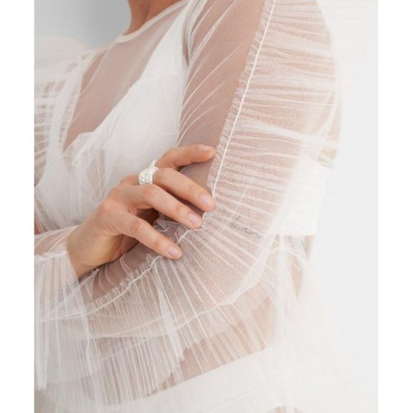 Angelica Blick x NA-KD Tulle Flounce Mini Dress - Picture 3 of 3